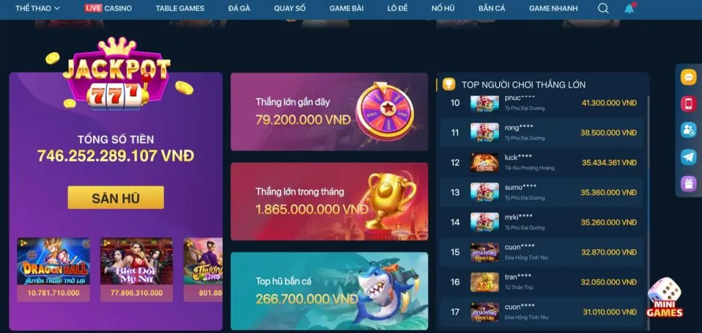 Đa dạng trò chơi tại 68gamebai nhà cái